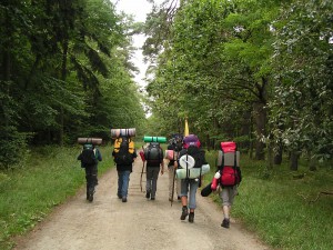Ein ordentlich gepackter Rucksack erleichtert auch das Wandern ungemein (Mecklenburg 2004)